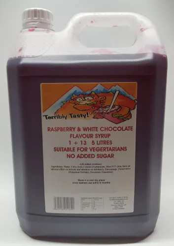 4x5LTR Raspberry & White Chocolate Milkshakes Syrup & More Terribly Tasty