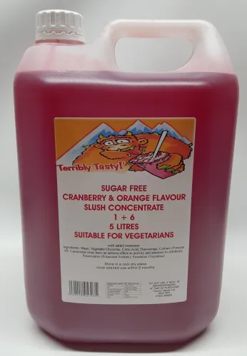 Sugar Free 40 Cases (4x5 Litre) Slush Syrup Terribly Tasty