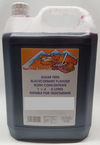 Blackcurrant Sugar Free Syrup (4 x 5 Litre) Terribly Tasty