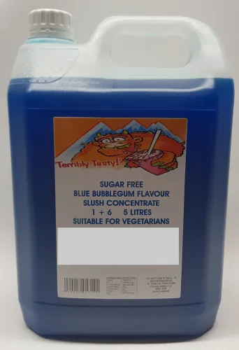 Blue Bubblegum Sugar Free Syrup (5 Litre) Terribly Tasty