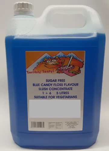 Blue Candy Floss Sugar Free Syrup (5 Litre) Terribly Tasty