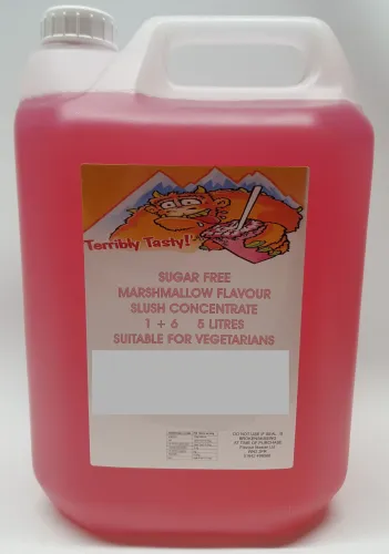 Marshmallow Sugar Free Syrup (4 x 5 Litre) Terribly Tasty