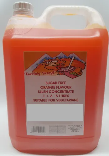 Orange Sugar Free Syrup (4 x 5 Litre) Terribly Tasty