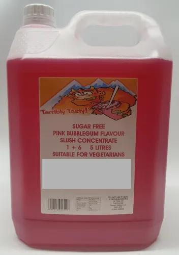 Pink Bubblegum Sugar Free Syrup (5 Litre) Terribly Tasty