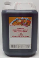 Red Raspberry Sugar Free Syrup (4 x 5 Litre) Terribly Tasty