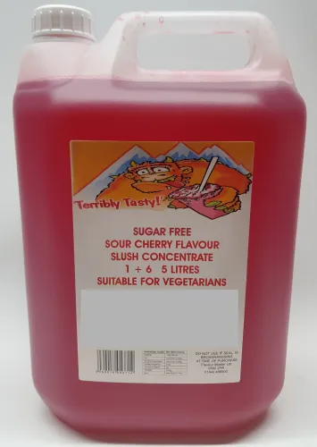 Sour Cherry Sugar Free Syrup (4 x 5 Litre) Terribly Tasty