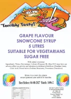 Grape Snow Cone Syrup (5 Litre) Terribly Tasty